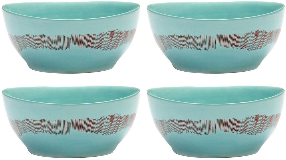 Serax - ottolenghi feast - kom s - azurblauw rood - 16 ø - 4 stuks