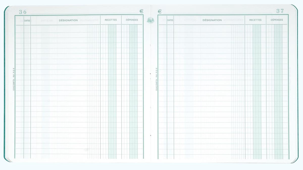 Exacompta ontvangsten en uitgaven, ft 21 x 19 cm, nederlandstalig