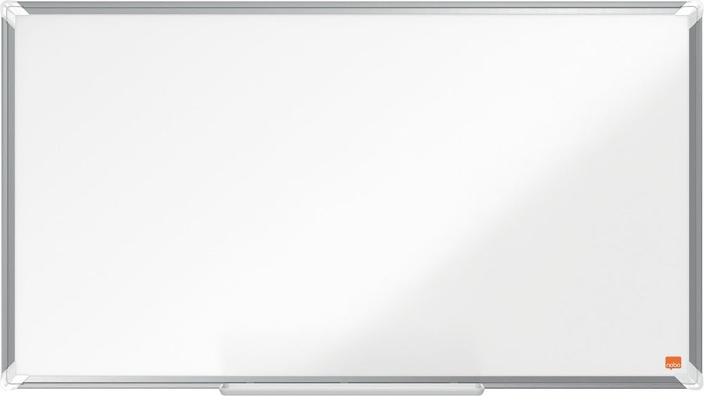 Nobo premium plus widescreen magnetisch whiteboard emaille - met pennengoot - inclusief whiteboard marker - 890x500mm
