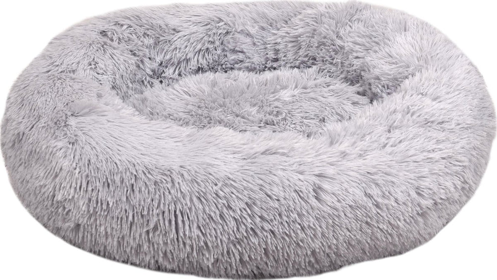 Flamingo hondenmand donut rond lichtgrijs 50cm