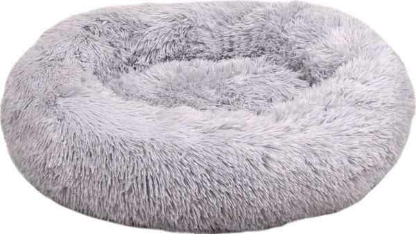 Flamingo hondenmand donut rond lichtgrijs 50cm