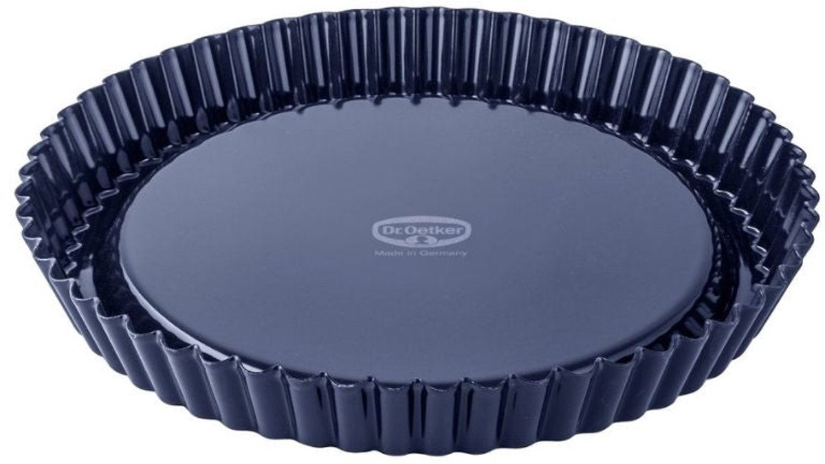 Dr. oetker - quiche- taartvorm 'back-liebe emaille' - 24 cm - zuur- en krasvast