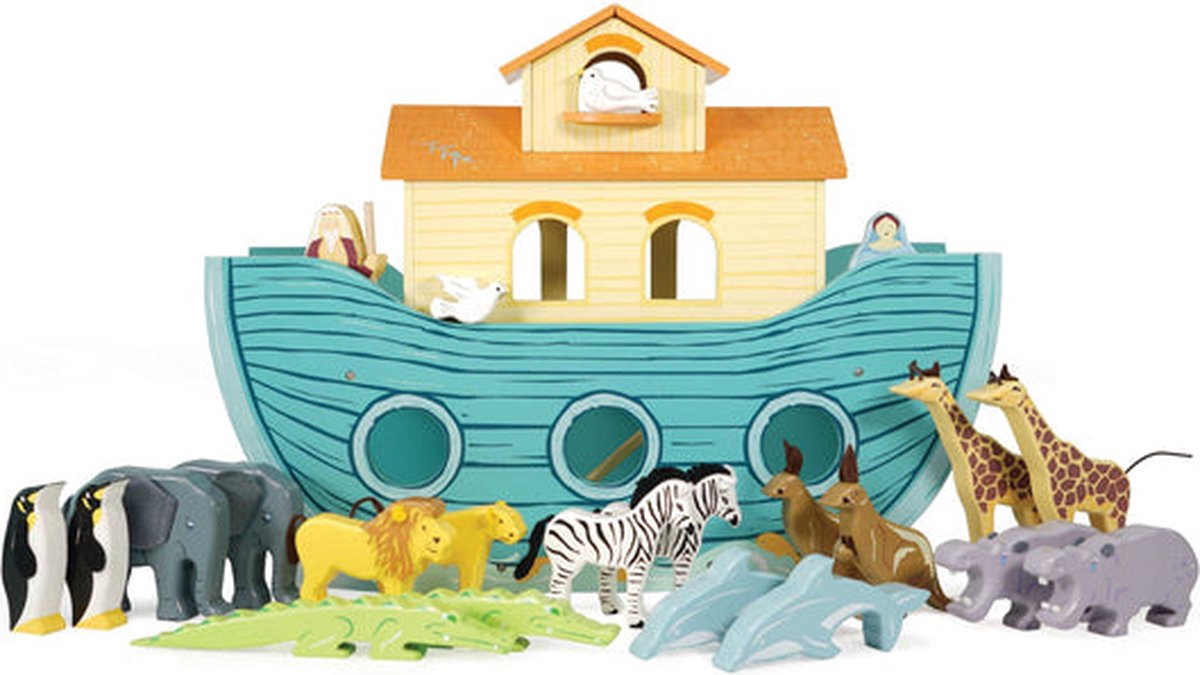 Letoyvan le toy van - de grote ark - houten speelset