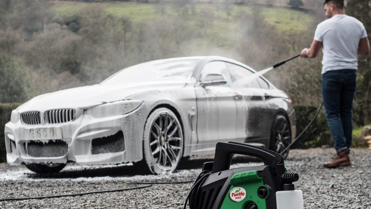 Turtle wax snow foam cannon – voor gebruik met een hogedrukreiniger snow foam shampoo - spuitmond zorgt voor een zeer dikke laag actief schuim - makkelijker en sneller schoonmaken - foam sprayer - reinigingspistool