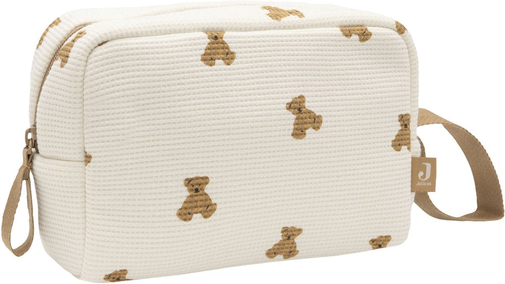 Jollein luieretui mini teddy bear - voor baby spullen - little waffle