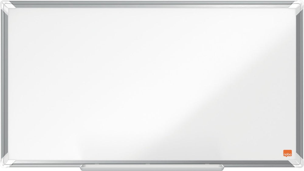 Nobo premium plus widescreen magnetisch whiteboard staal - met pennengoot - inclusief whiteboard marker - 710x400mm