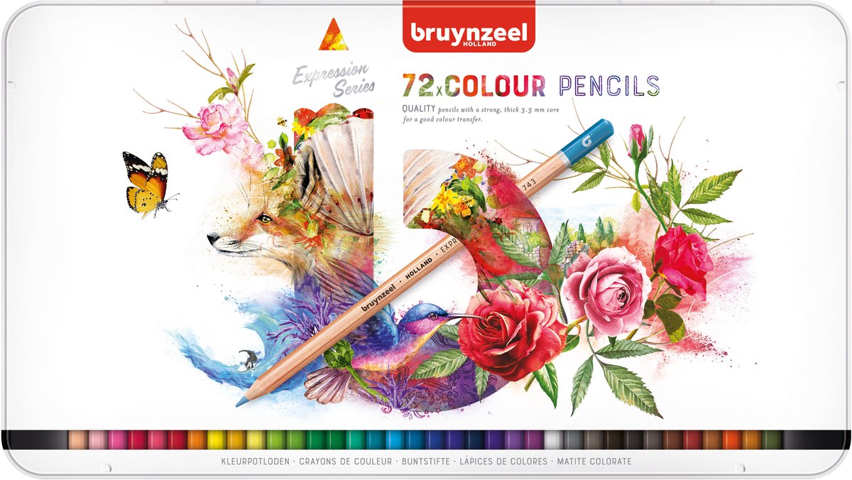 Bruynzeel expressie kleurpotloden blik 72