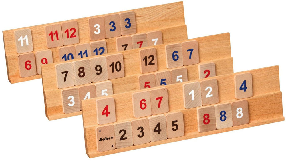 Philos rummy hout cassette - gezelschapsspel vanaf 6 jaar - 36x20cm