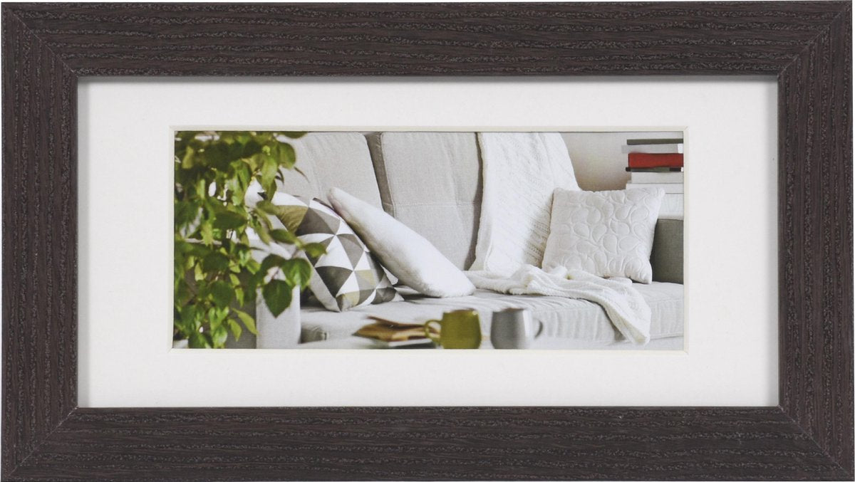 Henzo fotolijst - - modern - fotomaat 10x20 cm - donkerbruin