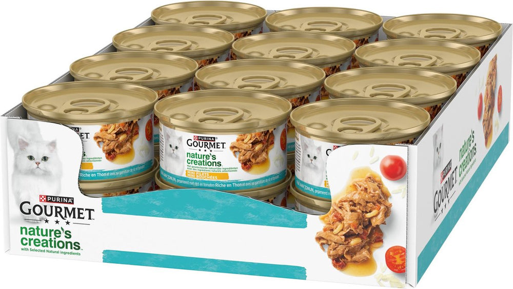 Gourmet nature's creations - kattenvoer natvoer - tonijn - 24 x 85 g