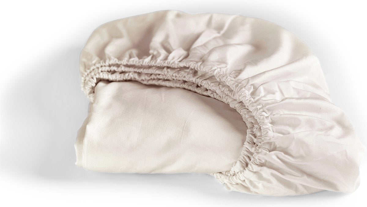 Cinderella - sundays - hoeslaken - tot 25 cm matrashoogte - satijn - 80x210 cm - zandkleur