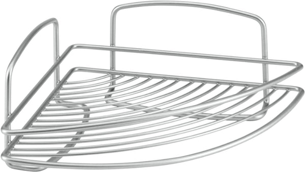 Metaltex - onda badkamerrek hoekplank – 22x22x11 cm – zilver – metaal polytherm coating – 5 jaar garantie