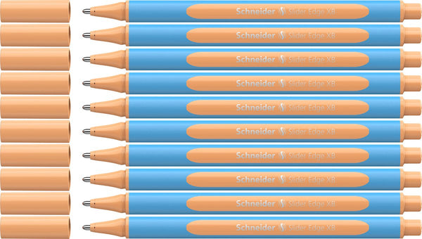 Schneider schrijfwaren schneider balpen - slider edge pastel - xb - pastel peach - 10 stuks - s-152226-10