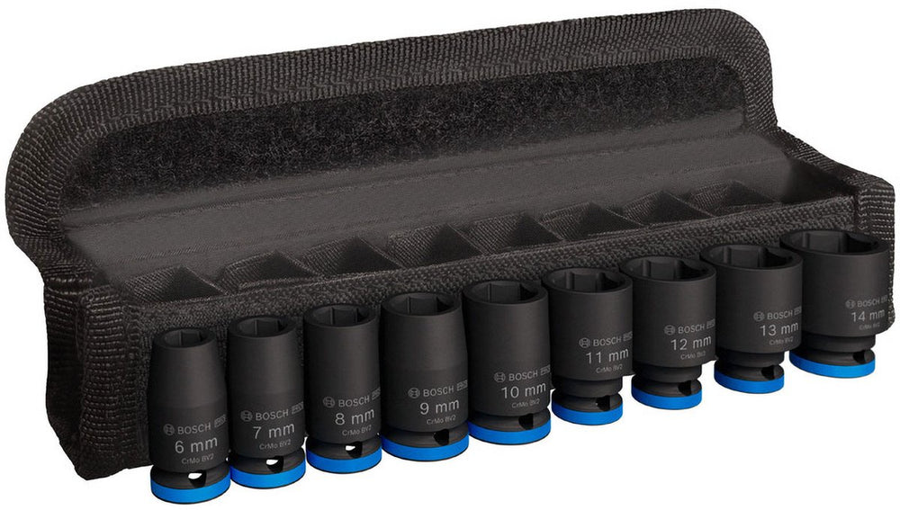 Bosch professional pro impact krachtdoppenset kort 1 4 9-delig - 2608003034