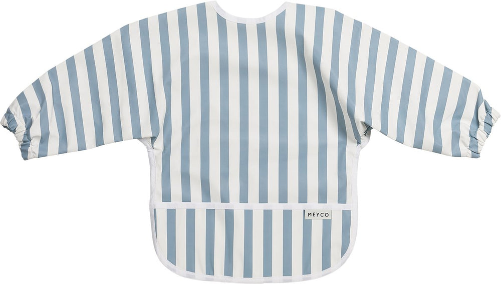 Meyco baby fat stripe mouwslab - jeans blue