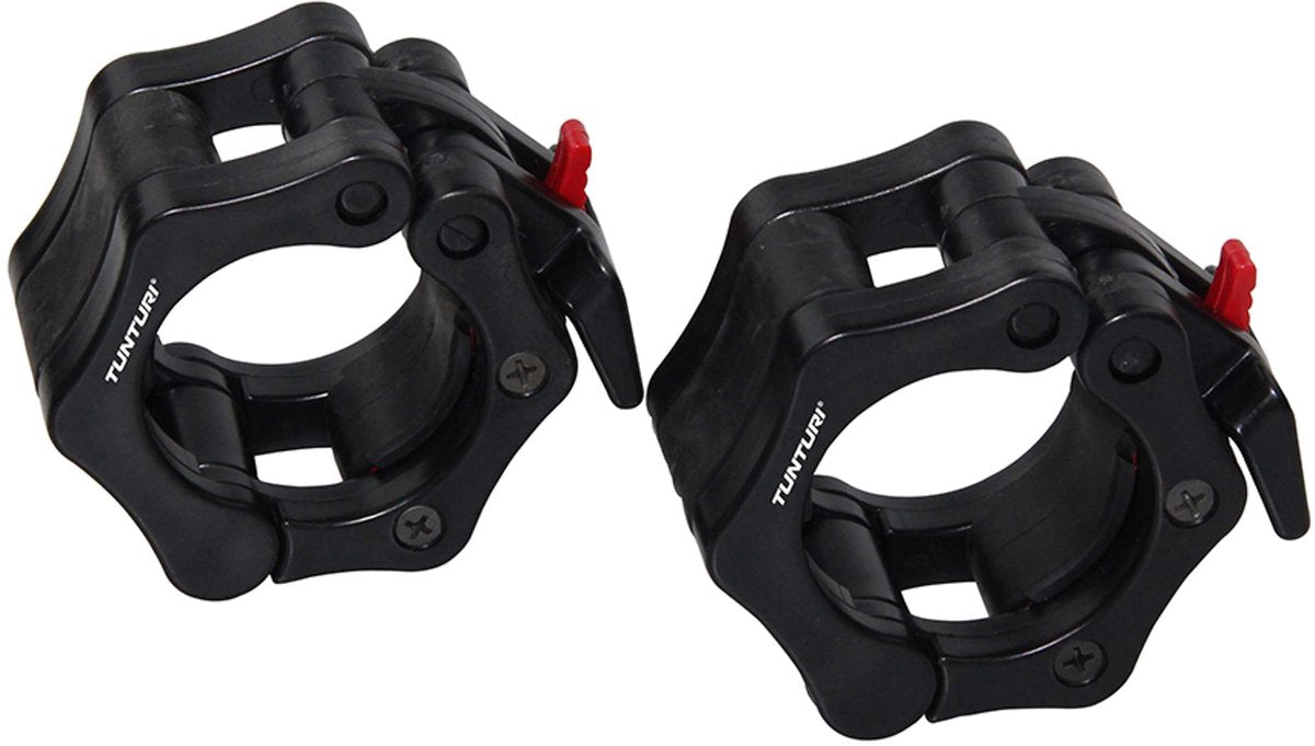 Tunturi olympic lock jaw collars - halterstangsluiters - paar - zwart