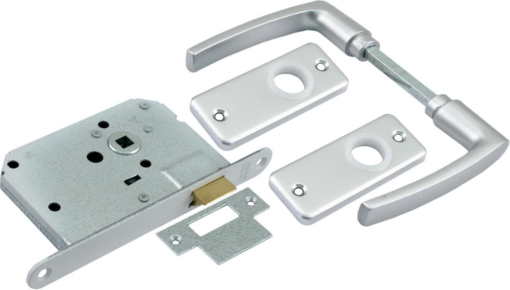 Starx loopslot met beslag en pattentrozet - wit aluminium