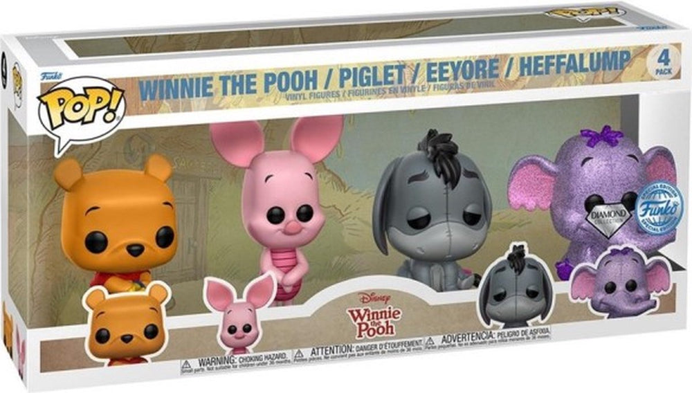Funko pop! disney winnie the pooh - diamond us exclusive 4-pack