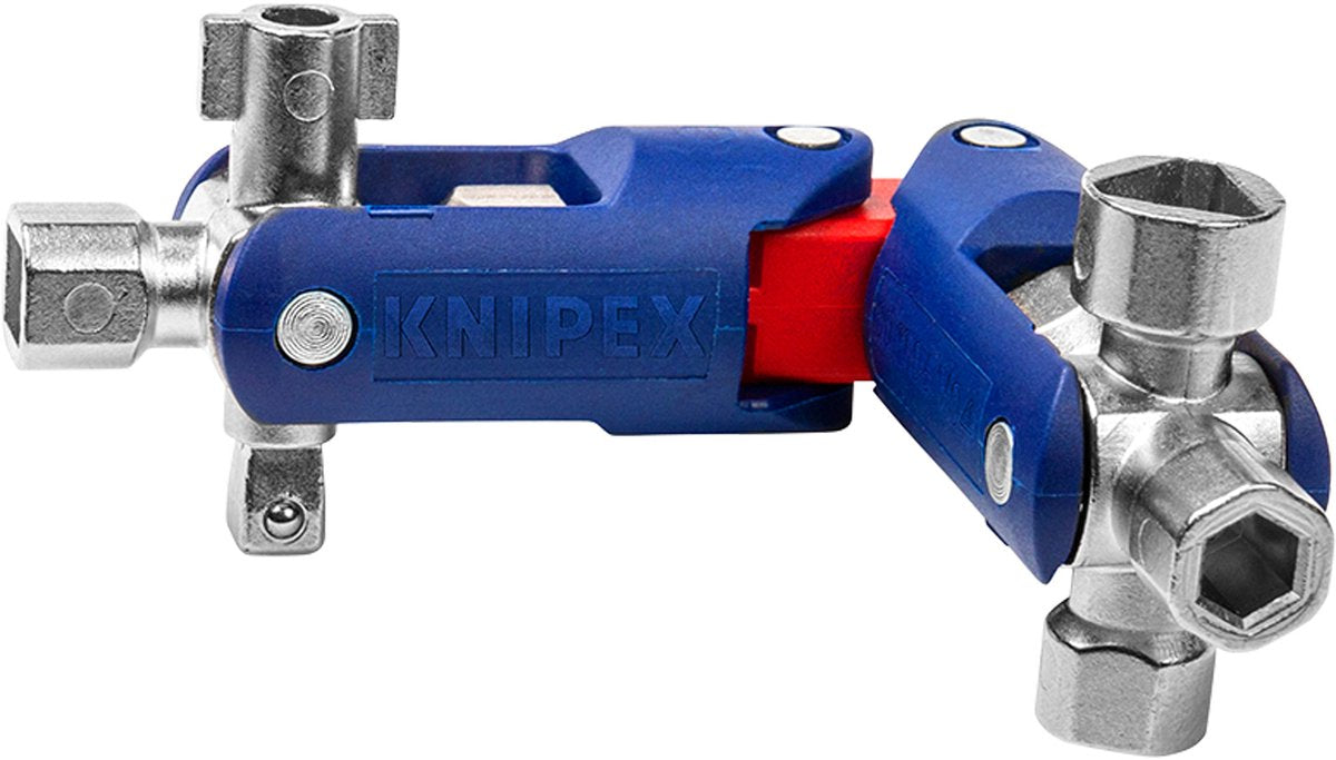 Knipex 00 11 06 v04 00 11 06 v04 universele sleutel jointkey quadro voor gangbare afsluitsystemen 161 mm schakel