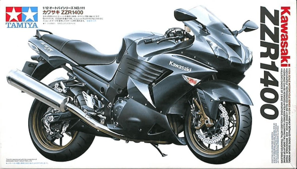 Tamiya modelbouwpakket auto - 14111 kawasaki zzr 1400 ninja zx-14 stre. plastic - 1:12 - modelbouw