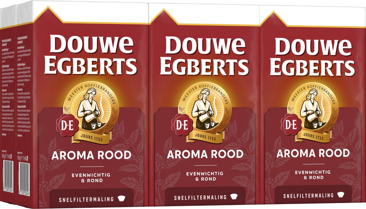 Douwe egberts aroma rood filterkoffie - 6 x 500 gram