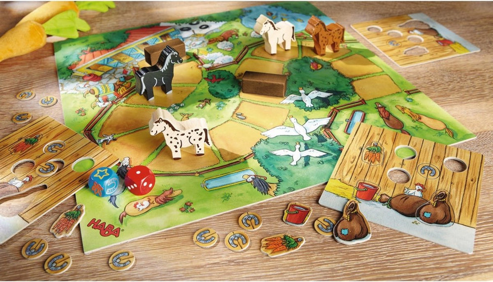 Haba hop in galop - paardenspel voor 3+ jaar - 2 tot 4 spelers