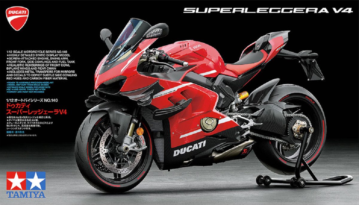Tamiya modelbouwpakket militaire voertuigen - 14140 ducati superleggera v4 plastic - 1:12 - modelbouw