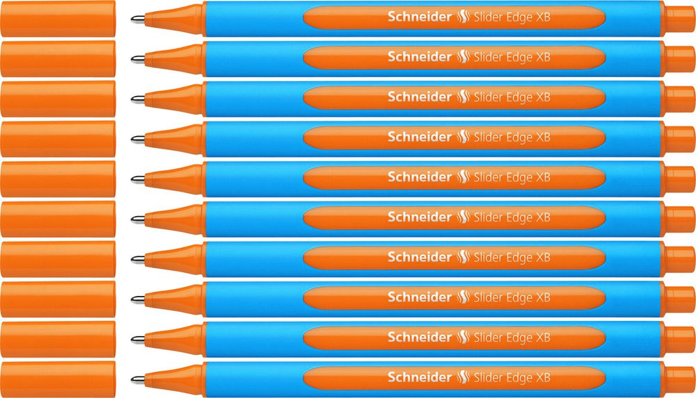 Schneider schrijfwaren schneider balpen - slider edge - xb - oranje - 10 stuks - s-152206-10