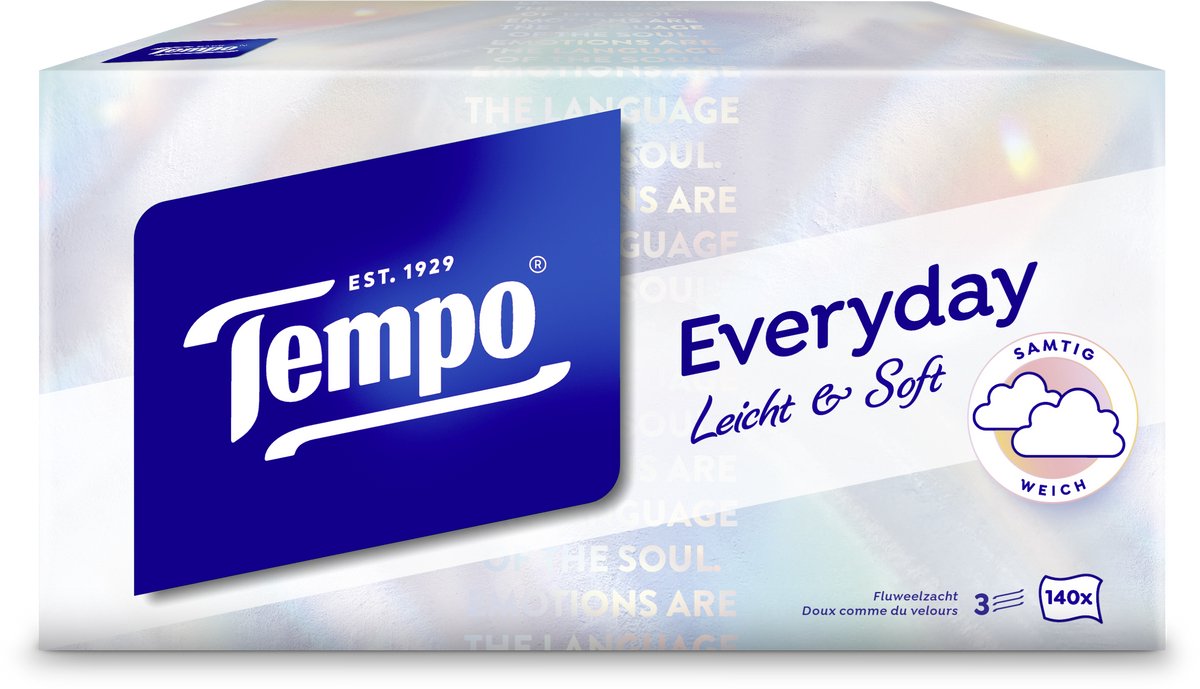 Tempo tissues - everyday - xxl box - 8 x 140 stuks = 1120 zakdoekjes