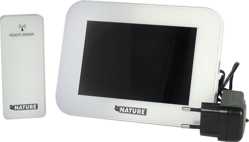 Natuurweerstation digitaal h12,5 x 17,5 x 2,5 cm wit