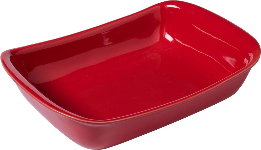 Pyrex - supreme ovenschaal rechthoek 3,2 liter - rood - keramiek