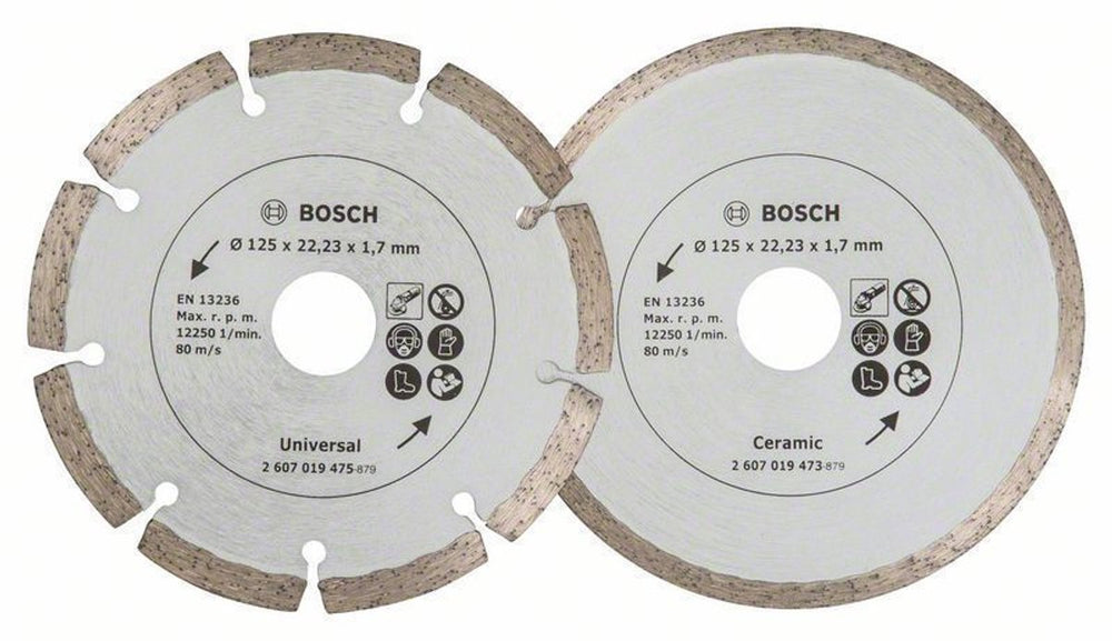 Bosch diamantschijven - voor bouwmaterialen - 2-delig - 125 mm