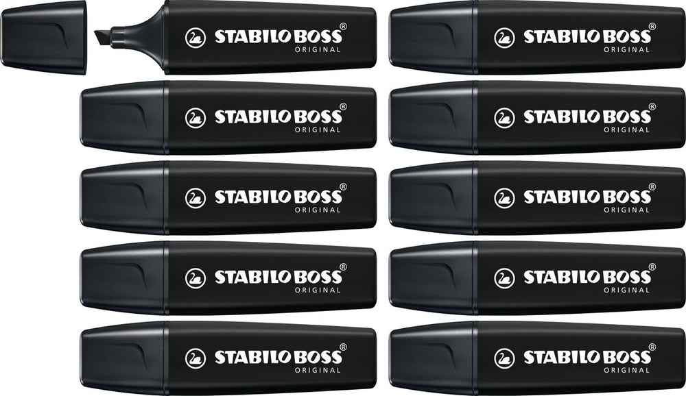 Stabilo boss original - markeerstift - zwart - doos 10 stuks