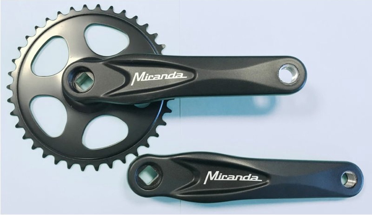 Pédalier 38T Miranda Alfa 1 3 32 pédalier 170mm - noir