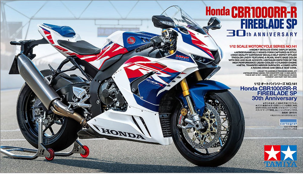 Tamiya modelbouwpakket auto - 14141 honda cbr1000rr-r fireblade sp 30th anniversary plastic - 1:12 - modelbouw