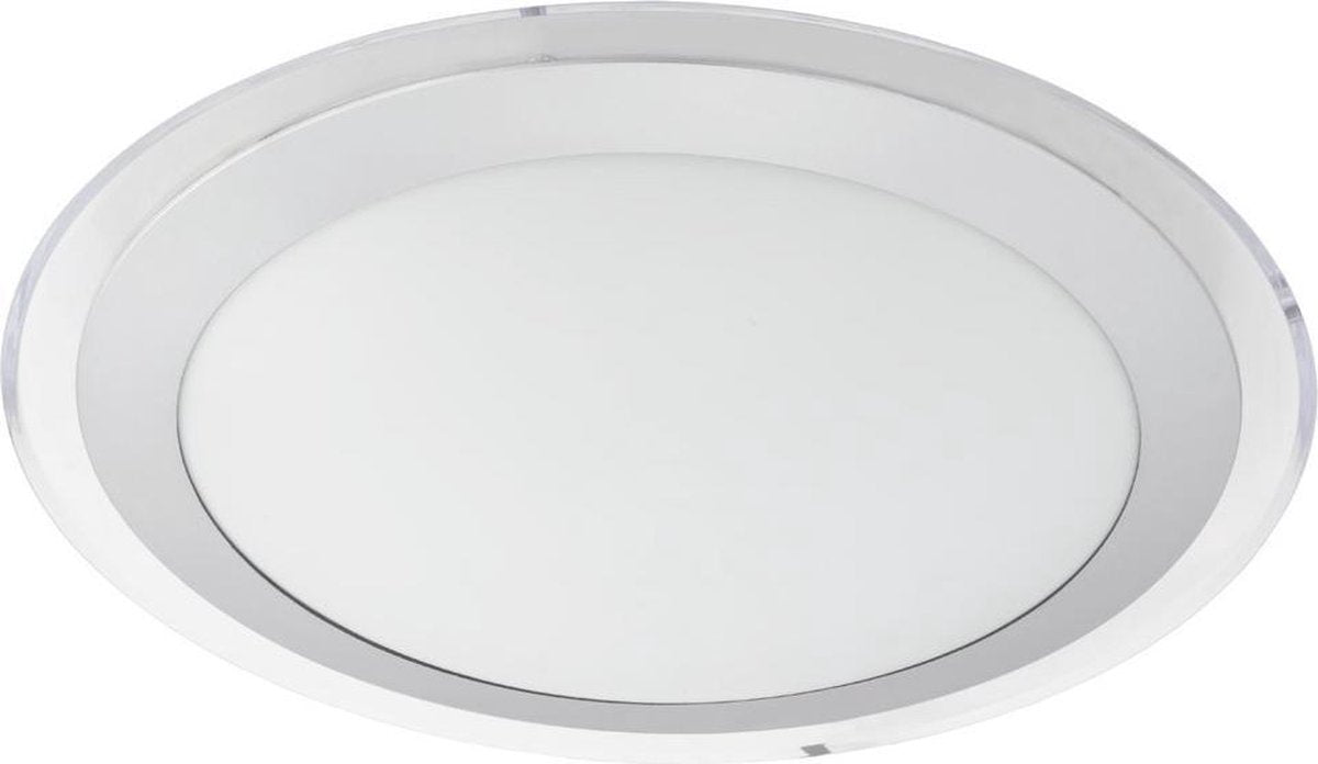 Eglo competa 1 - wand plafondlamp - 1 lichts - ø335mm. - wit, zilver, helder