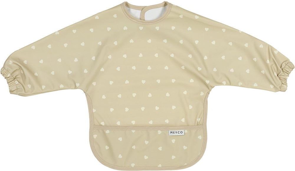 Meyco baby sweet heart mouwslab - sand soft sand