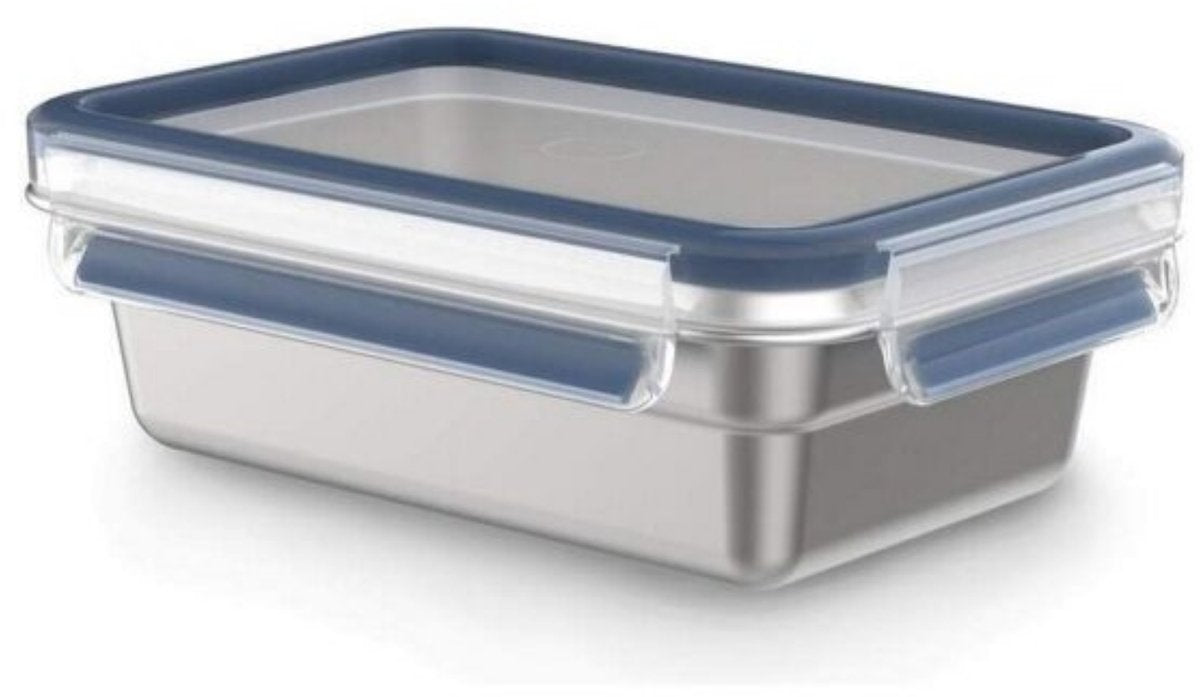Tefal n1150410 masterseal vershoudbakje 0,8l RVS blauw