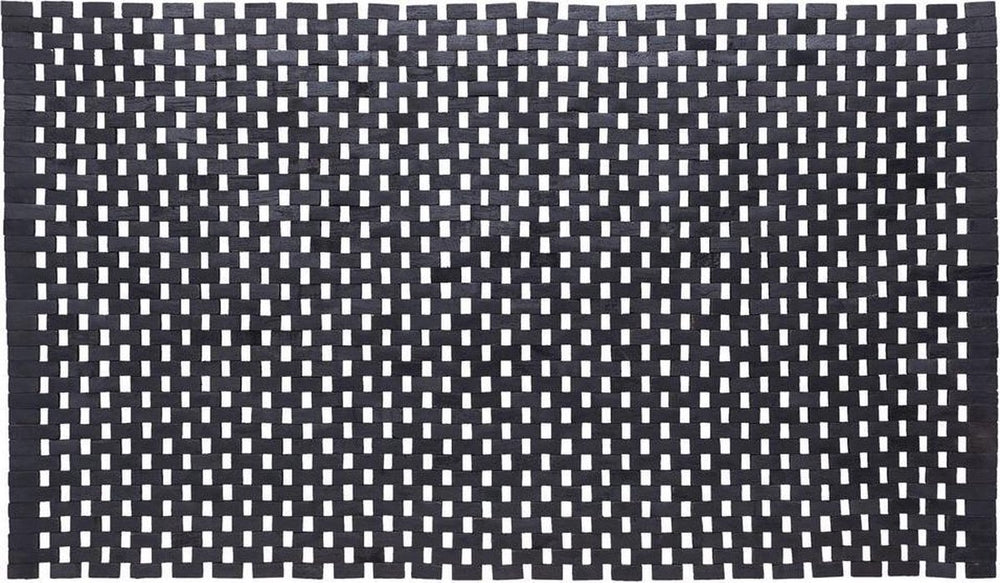 Sealskin woodblock - badmat 52x90 cm - 100% gerecycled hout - teak zwart