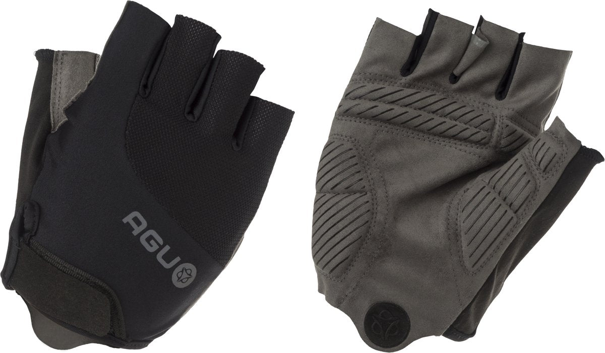 Agu super gel fietshandschoenen zomer - wielrenhandschoenen dames heren - zwart - maat s