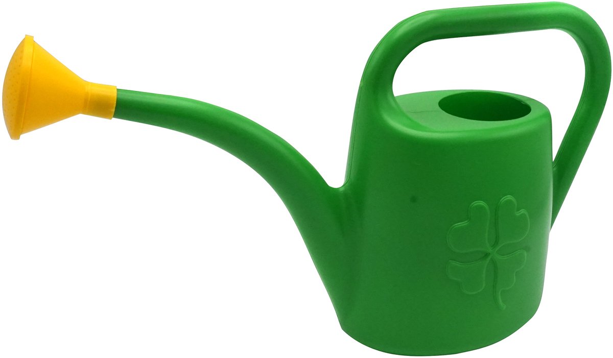 Nature - gieter 2l - kunststof - groen - met broeskop sproeikop - tuinplanten gieter