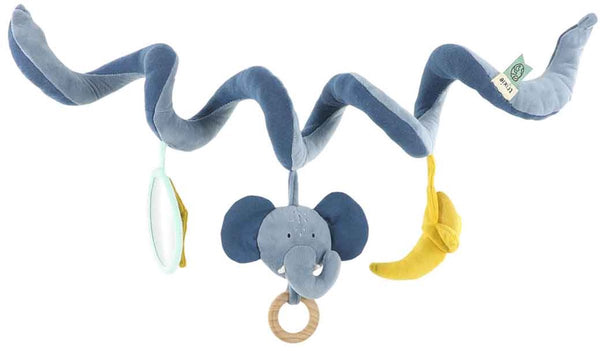 Trixie activiteitenspiraal mrs. elephant - babyspeelgoed voor kinderwagen, buggy en autostoel - sensorisch speelgoed