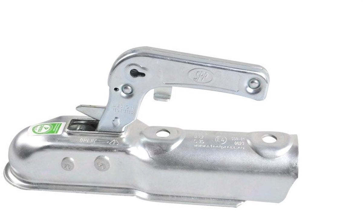Proplus kogelkoppeling 50,5 mm – voor ongeremde aanhanger tot 750 kg – met opening voor steekslot – zilver