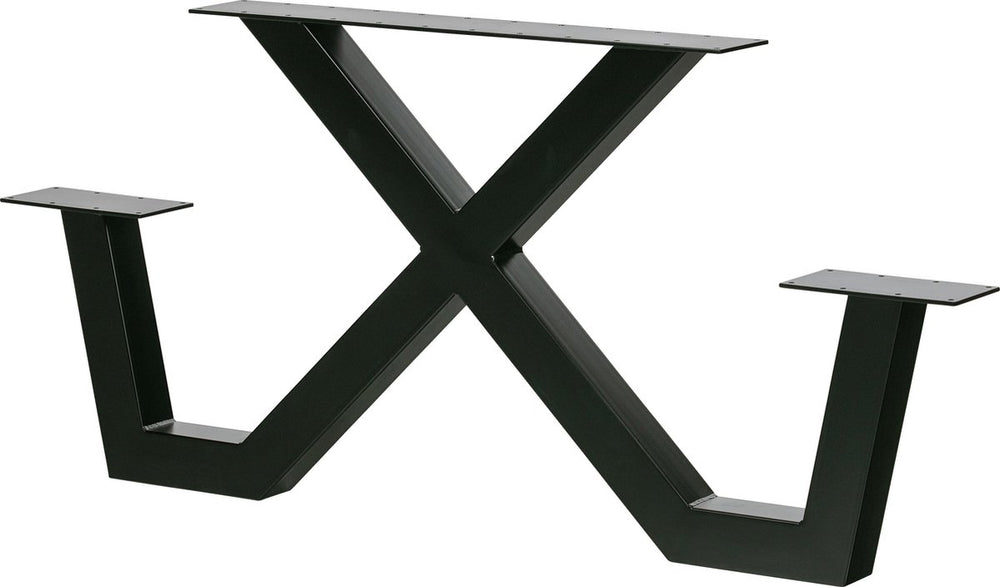 Woood x-poot picknick buiten tablo - metaal - zwart - 70x142x13