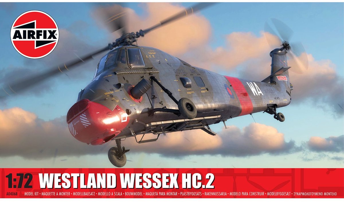 Airfix modelbouwpakket militaire voertuigen - 04068 westland wessex hc.2 - sikorsky s-58 - britse helikopter plastic - 1:72 - modelbouw