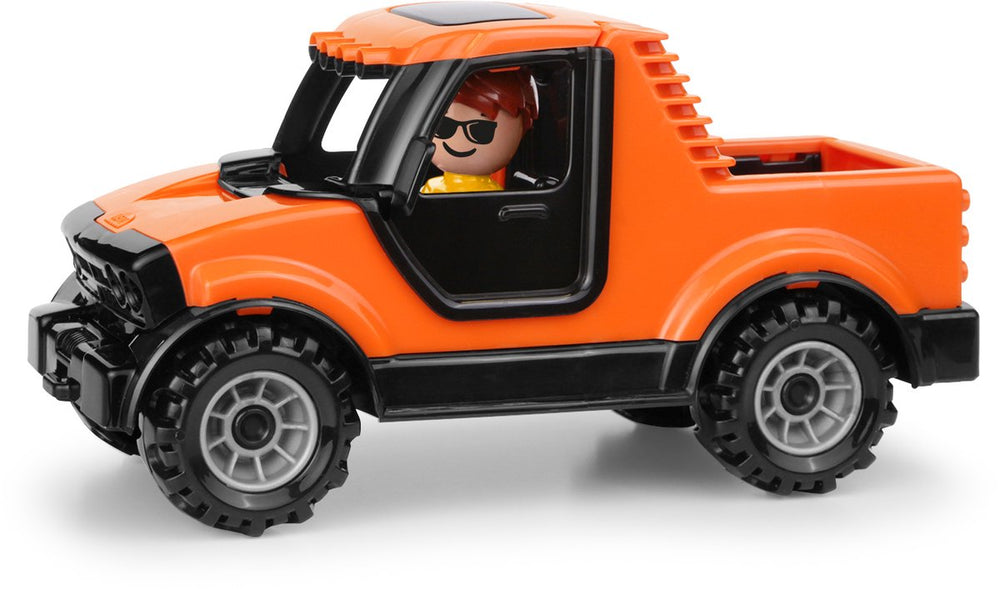 Lena speelgoed heftruck - kleurrijke truckies voor kinderen.