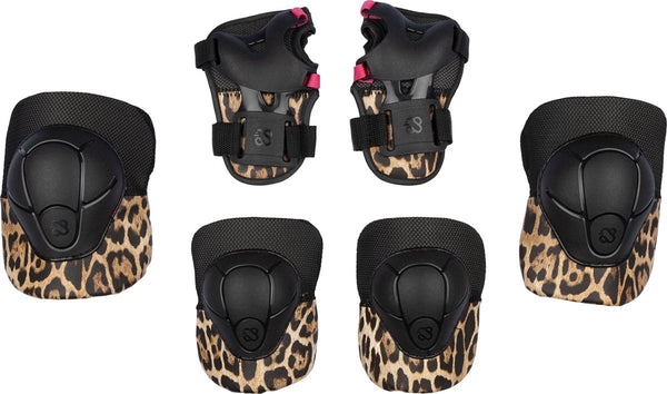 Nijdam skate beschermset panter kinderen - roar ready - zwart panter - maat m