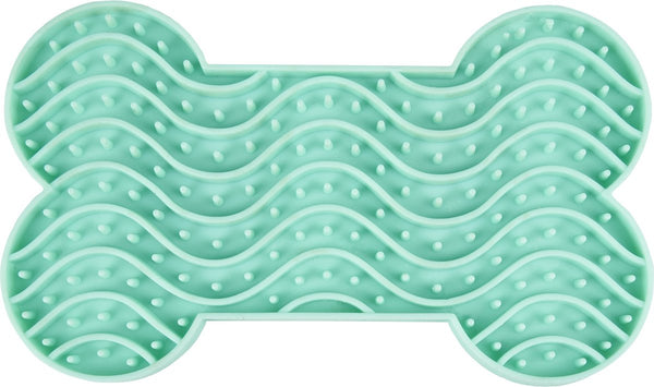 Flamingo likmat yummee – muntgroen – s – 15 x 8,6 x 1,9 cm – antischrok likmat voor kleine honden en katten