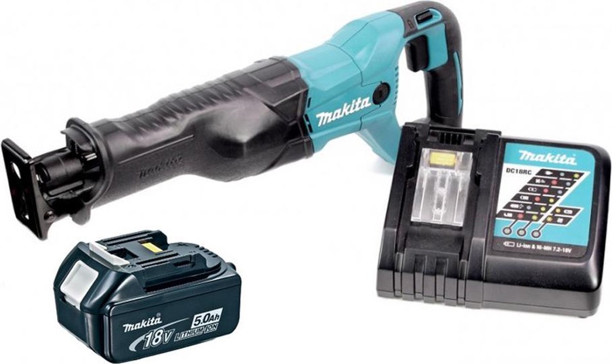 Makita djr186rt 18v li-ion accu reciprozaag set (1x 5.0ah accu) - snelwissel - variabel