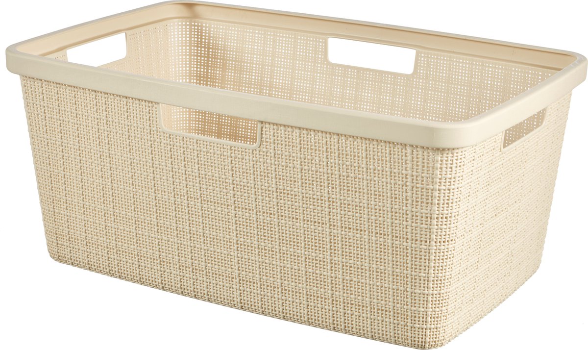 Curver jute wasmand - 46 liter - gebroken wit